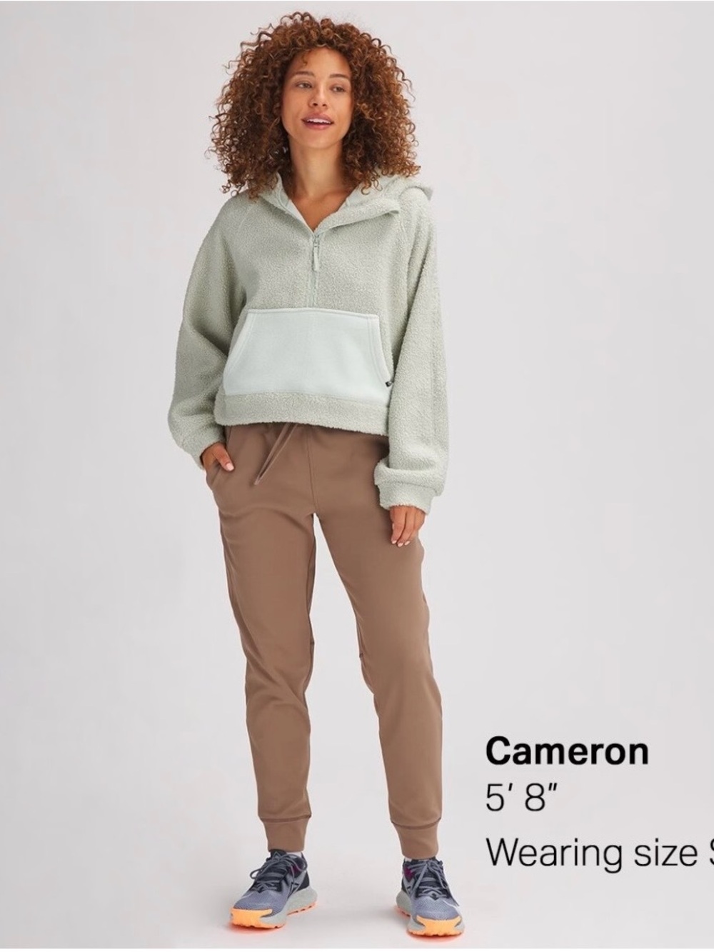 Backcountry Mint Green Women’s Fleece 1/2-Zip Pullover Hoodie Size Small